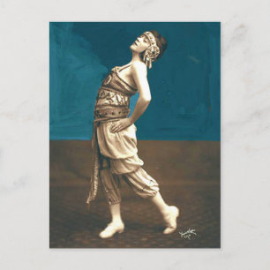 Elegant  Foto Harem Dancer 1920s Briefkaart