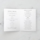 Elegant Foto Herdenkings Funeralieprogramma Kaart (Binnen)