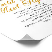 Elegant foto-herdenkings-rouwgedicht-teken poster (Hoek)