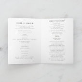 Elegant foto-herdenkingsprogramma voor levensvieri kaart (Binnen)