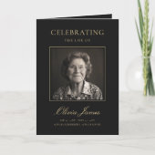 Elegant foto-herdenkingsprogramma voor viering van kaart (Voorkant)