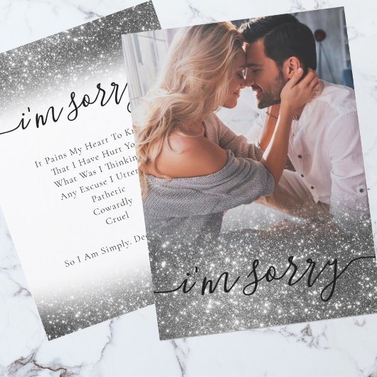 Elegant Foto Het spijt me dat ik Kaart ben.