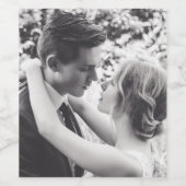 ELEGANT FOTO HUWELIJK WIJN ETIKET (Enkel label)