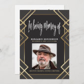 Elegant foto in het liefhebben van geheugen begraf programmakaart (Voorkant / Achterkant)