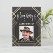 Elegant foto in het liefhebben van geheugen begraf programmakaart (Staand voorkant)