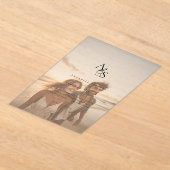 Elegant, foto, klassiek, monogram, bruiloft acryl uitnodigingen (Laagn)