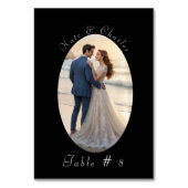 Elegant Foto lijst QR Code Tafel Kaart (Achterkant)