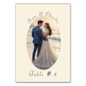 Elegant Foto lijst QR Code Tafel Kaart (Achterkant)