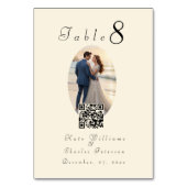 Elegant Foto lijst QR Code Tafel Kaart (Voorkant)