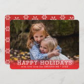 Elegant foto met kerstfeestrand feestdagenkaart (Voorkant / Achterkant)