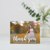 Elegant Foto Modern Afstuderen Briefkaart (Staand voorkant)