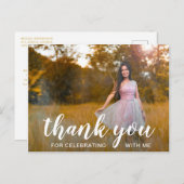 Elegant Foto Modern Afstuderen Briefkaart (Voorkant / Achterkant)