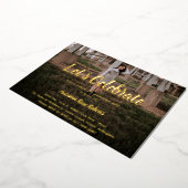 Elegant Foto Modern Afstuderen Folie Uitnodiging (Gedraaid)