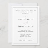 Elegant Foto Modern Script Minimalistische Trouwda Kaart (Achterkant)