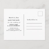 Elegant Foto Modern Script Sla de datum op Aankondigingskaart (Achterkant)