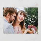 Elegant Foto Modern Script Sla de datum op Aankondigingskaart (Voorkant)