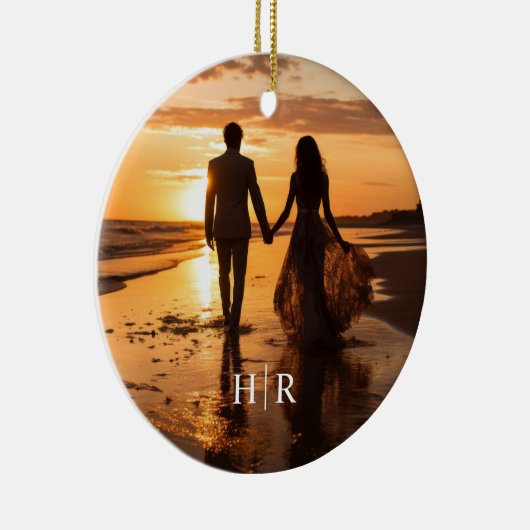 Elegant foto monogram keramisch ornament (Rechts)