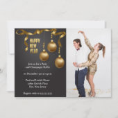 Elegant Foto: New Years Eve Party Kaart (Voorkant)