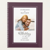Elegant Foto Paars Cassis Verloving Wedding Planner (Voorkant)