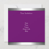 Elegant Foto Paars Floral 30th Birthday Kaart (Achterkant)