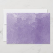 Elegant Foto Paars Monogram Weddenschap Save The Date (Achterkant)