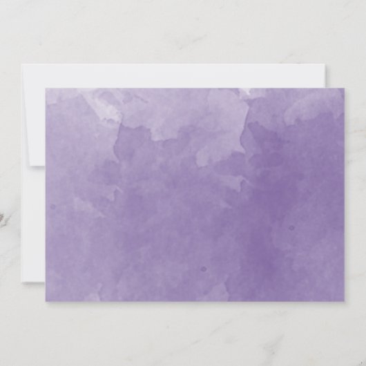 Elegant Foto Paars Monogram Weddenschap Save The Date (Achterkant)