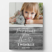 Elegant Foto Pet Rabbit Memorial Fotoplaat (voorkant)