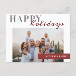 Elegant foto Prettige feestdagen Briefkaart