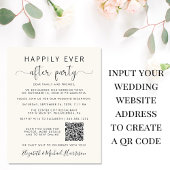 Elegant foto QR Code Cream Weddenschappen Receptie