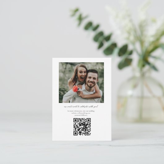 Elegant foto QR Code Details Enclosure Kaart (Staand voorkant)