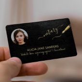 Elegant foto QR CODE mobiele notaris ondertekenaar Visitekaartje