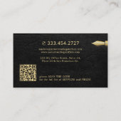 Elegant foto QR CODE mobiele notaris ondertekenaar Visitekaartje (Achterkant)