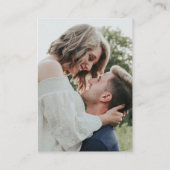 Elegant foto QR Code Weddenschap Mini RSVP Card Notitiekaartje (Achterkant)