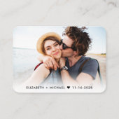 Elegant foto QR Code Weddenschap Sage RSVP Informatiekaartje (Achterkant)