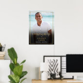 Elegant foto rouwherdenking dienst bord poster (Thuiskantoor)