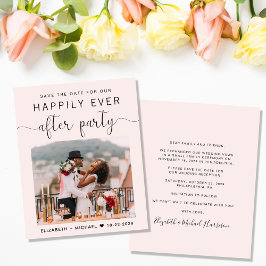 Elegant foto Roze bruiloft Opvang Opslaan Datum