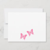 Elegant Foto Roze vlinder baby shower Kaart (Achterkant)