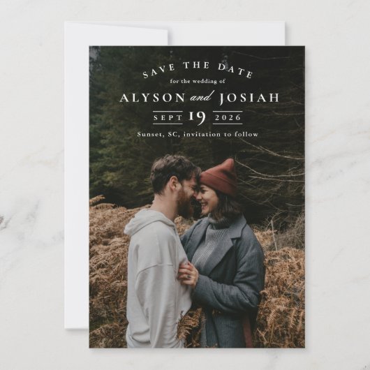 Elegant foto save the date (Voorkant)