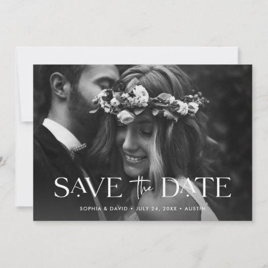 Elegant foto save the date (Voorkant)