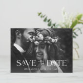 Elegant foto save the date (Staand voorkant)
