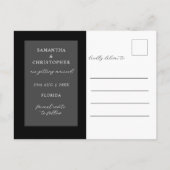 Elegant foto Save the Date Black & White Wedding Aankondigingskaart (Achterkant)