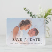 Elegant Foto Save the Date Wedding Invitation (Staand voorkant)