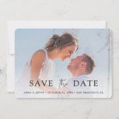 Elegant Foto Save the Date Wedding Invitation (Voorkant)