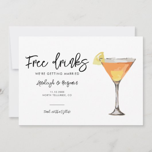 Elegant Foto Script Trouwdag Save The Date (Voorkant)