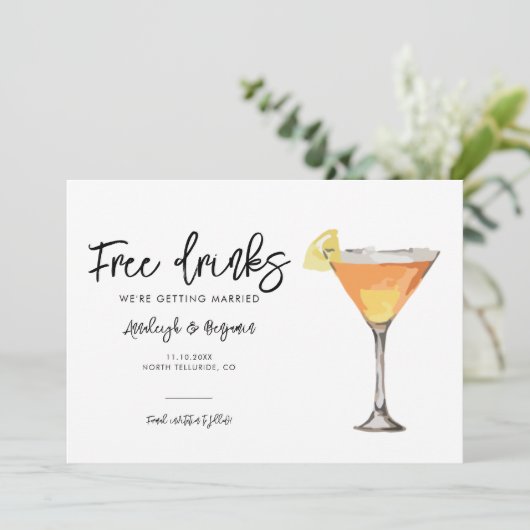 Elegant Foto Script Trouwdag Save The Date (Staand voorkant)