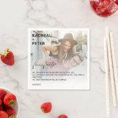 Elegant foto Simple Couple Fact voor bruiloft Servet (Insitu)