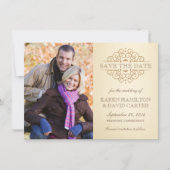 Elegant  Foto slaat de aanmaningen op de datum op Save The Date (Voorkant)