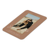 Elegant foto slaat de datum Flexibele Foto Magnet  Magneet (Linkerzijde)