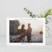 Elegant Foto slaat de datum op Save The Date (Staand voorkant)