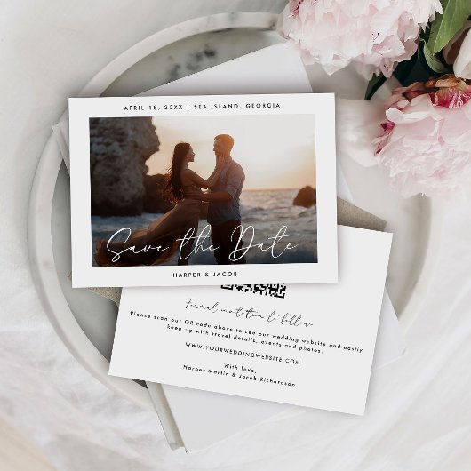 Elegant Foto slaat de datum op Save The Date